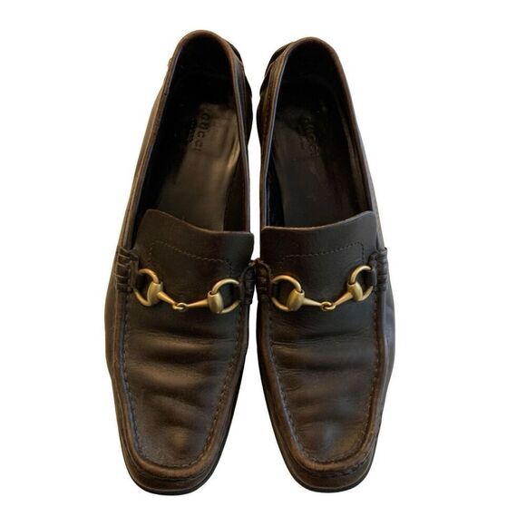 Gucci Horsebit brown leather loafers slip on men's size 10.5 - Picture 1 of 13